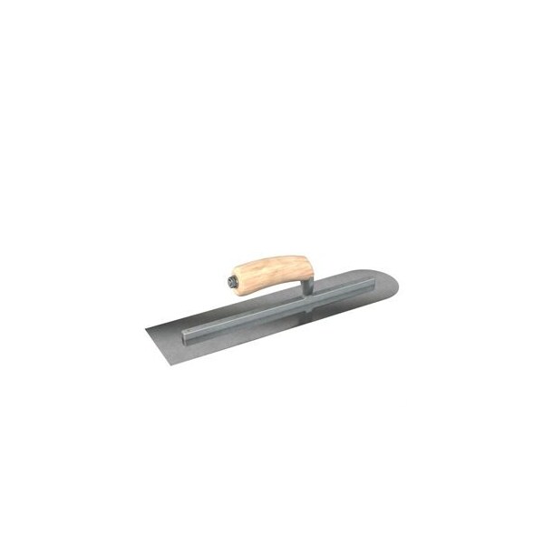 Steel City Trowels By Bon Finish Trowel, Square/Round End, Carbon Steel, 20 X 5, Wood - 66-264