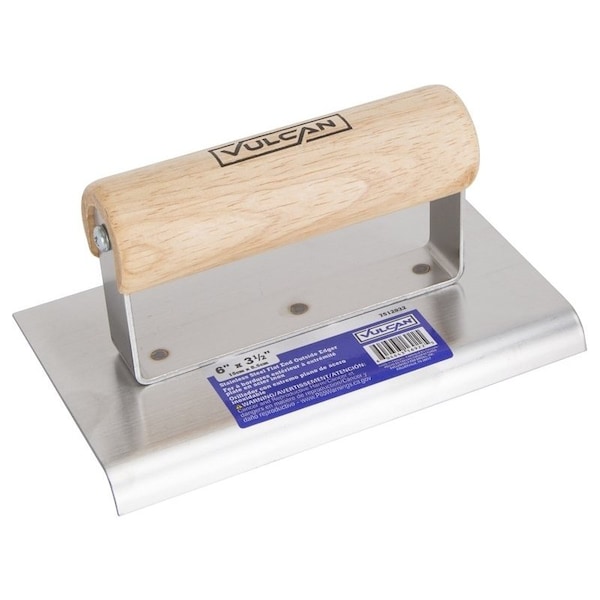 Vulcan Concrete Edger, 6 in L Blade, 3.5 in W Blade, 1/2 in Lip, 3/8 in Lip Radius - 16922