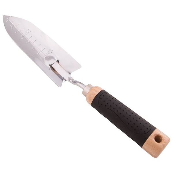 Landscapers Select Garden/Transplanting Trowel, 6-1/4 in L Blade, 2 in W Blade, Aluminum Blade, Wood Handle - GT945B
