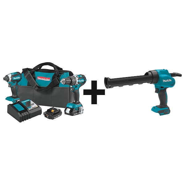 Makita Cordless Combination Kit, 3 Tools, 18V DC - XT269R + XGC01Z