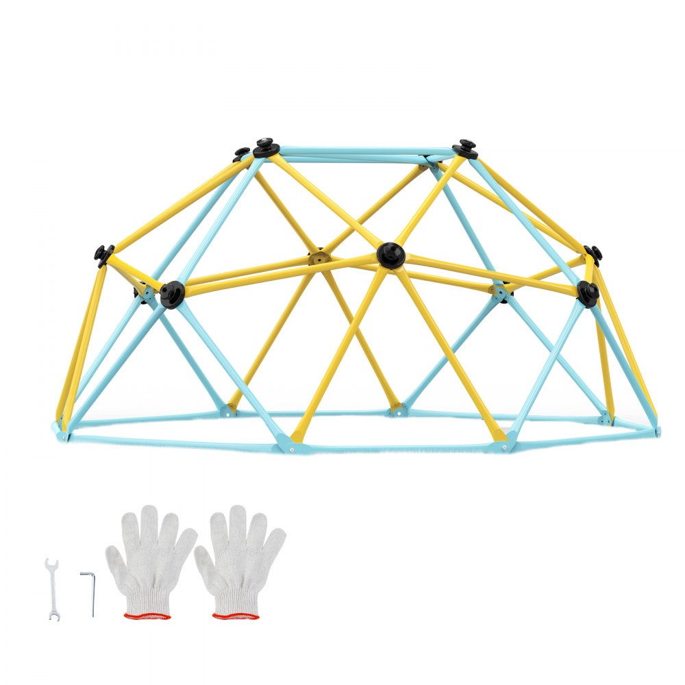 VEVOR Climbing Dome, Jungle Gym Supports 600LBS and Easy Assembly, 6FT Geometric Dome Climber Play Center for Kids 3 to 9 Years Old, with Climbing Grip, Outdoor and Indoor Play Equipment for Kids - JHPDYX6FTWPJPTVU2V0