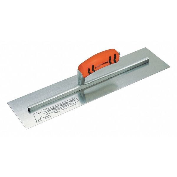 Kraft Tool Cement Trowel, Swedish SS, 16x4", Pro-Form - CF747PF