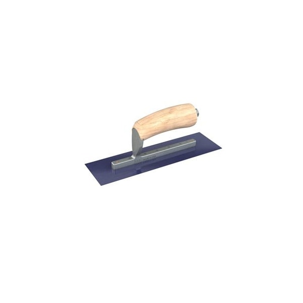 Bon Tool Blue Steel Finishing Trowel - Square End - 10" x 3" with Camel Back Wood Handle - 66-172