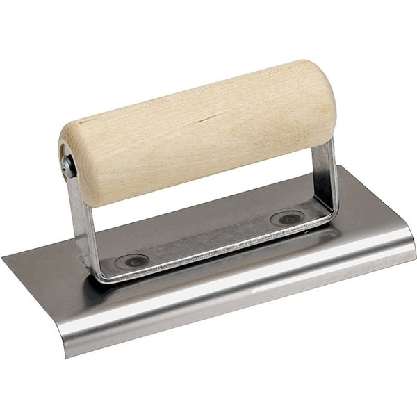 Marshalltown Hand Edger, 6 in L Blade, 4 in W Blade, Stainless Steel Blade, 5/8 in Lip, 1/2 in Lip Radius - CE509S