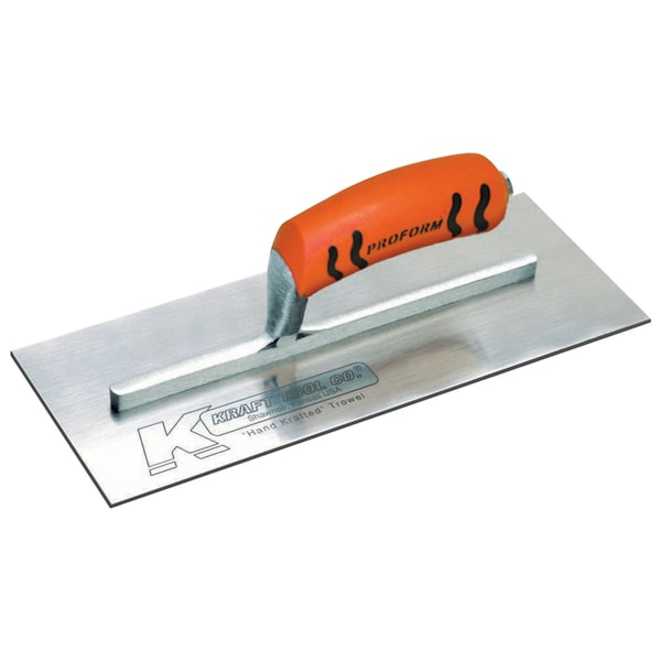 Kraft Tool Carbon Steel Plaster Trow, 11-1/2"x4-3/4 - PL448PF