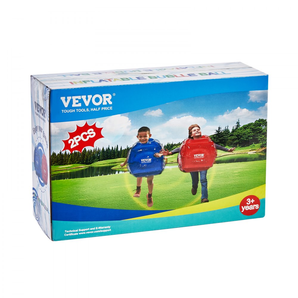 VEVOR Inflatable Bumper Balls 2-Pack, 2FT/0.6M Body Sumo Zorb Balls for Kids, Durable PVC Human Hamster Bubble Balls for Child Outdoor Team Gaming Play, Bumper Bopper Toys for Playground, Yard, Park - ETKCQPPQHSLS63G7YV0