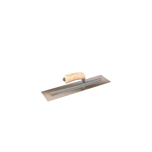 Steel City Trowels By Bon Bon 66-117 Finish Trowel, Square, Golden Stainless, 11 X 5, Wood - 66-117