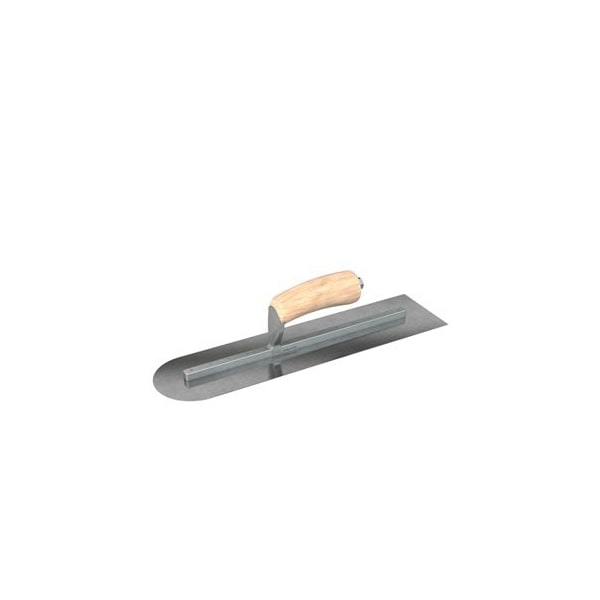 Steel City Trowels By Bon Finish Trowel, Square/Round End, Carbon Steel, 16 X 4, Wood - 66-261