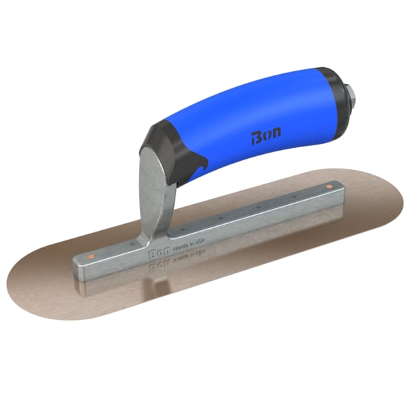 Steel City Trowels By Bon Bon 67-103 Pool Trowel, Golden Stainless, 10 X 3, Comfort Grip - 67-103