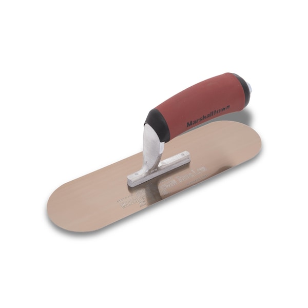 Marshalltown Pool Trowel, Golden Stainless Steel, Concrete Trowel, 10 x 3 inch Trowel, 3 Rivets - SP10GSD