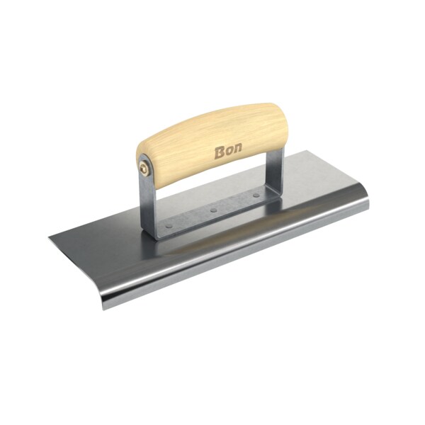 Bon Tool Edger, Stainless Steel 9" X 3", 1/2" Radius X 5/8" Lip Wood Handle - 12-454