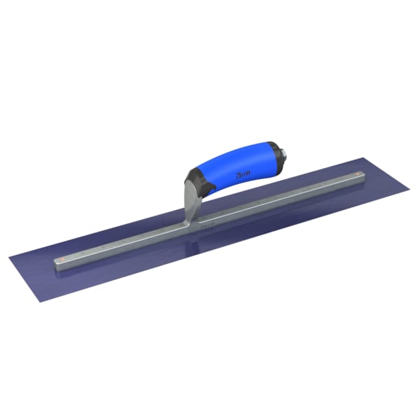 Steel City Trowels By Bon Bon 67-184 Finish Trowel, Square, Blue Steel, 20 X 4, Comfort Grip - 67-184