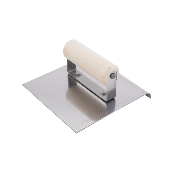 Qlt Stainless Steel Hand Edger, Concrete Edger, Straight End Edger, 6 x 6 inch Edger, 1/2 inch Radius - CE514S