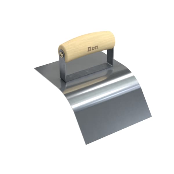 Bon Tool Bon 12-414 Curb Tool, 6" X 5", 3" Radius Wood Handle - 12-414