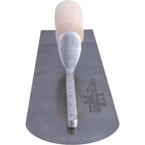 Marshalltown Concrete Finishing Trowel, Rounded Front, Round Front Trowel, High Carbon Steel, 16 x 4 Trowel - MXS66RE