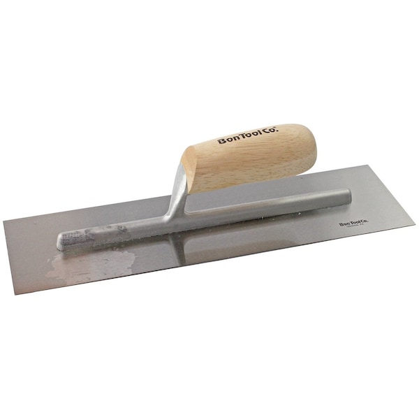 The Brush Man Finishing Trowel, 4” X 14” High Grade Steel Blade, Padded Grip, 12PK - TROWEL-MXS64HD