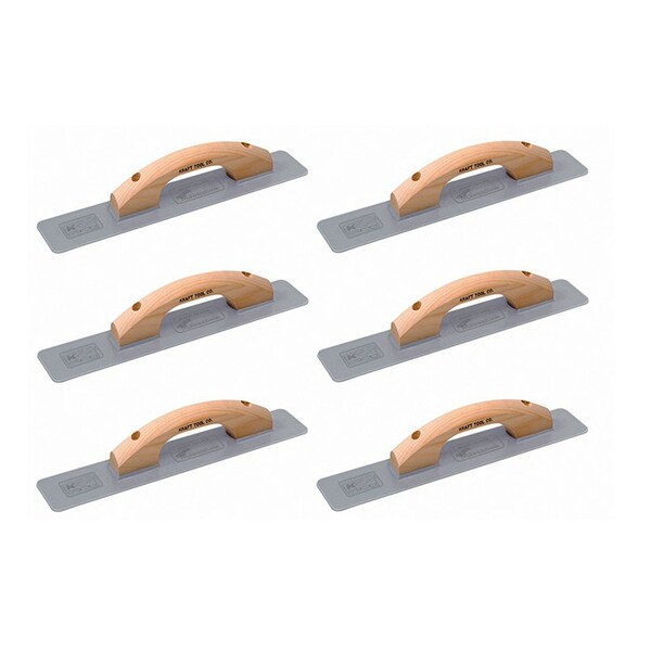 Kraft Tool Co. CF064 16 in. x 3-1/8 in. Magnesium Hand Float with Wood Handle, 6PK - CF064-6