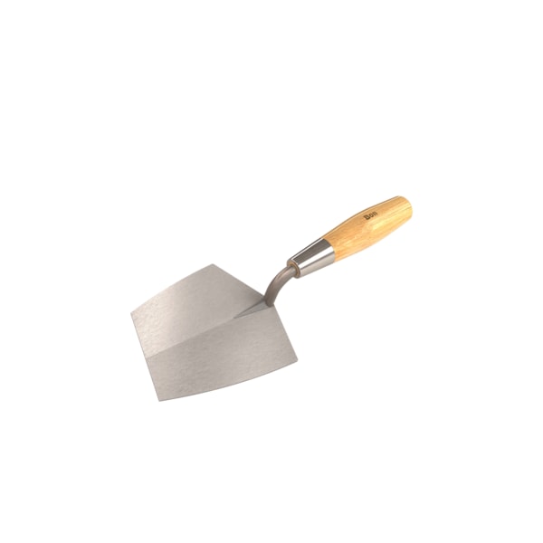 Bon Tool Bucket Trowel, Carbon Steel 7" X 5-1/2" Wood Handle - 11-247