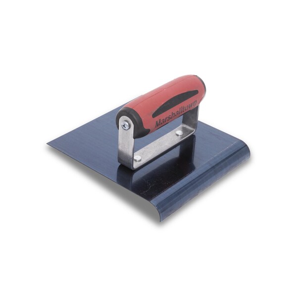 Marshalltown Concrete Hand Edger, Blue Steel Hand Edger, Straight End Edger, 6 x 6 inch Edger, 1/2 inch Radius - 163BD