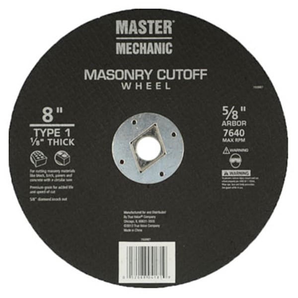 Disston 8 x 0.12 in. Master Mechanic Masonry Wheel - 760887