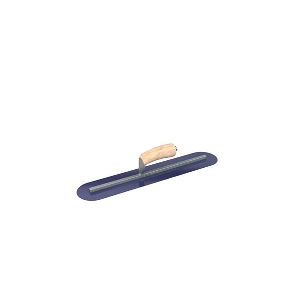 Steel City Trowels By Bon Bon 66-155 Finish Trowel, Round, Blue Steel, 20 X 4, Wood - 66-155