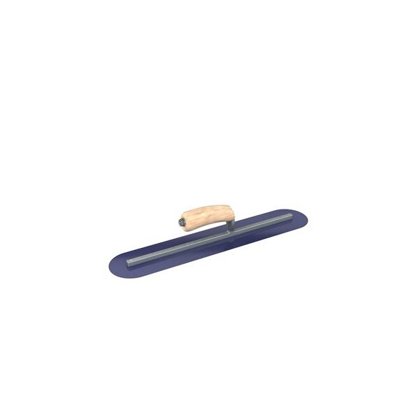 Steel City Trowels By Bon Bon 66-155 Finish Trowel, Round, Blue Steel, 20 X 4, Wood - 66-155