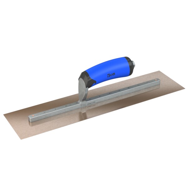Steel City Trowels By Bon Finish Trowel, Square, Golden Stainless, 16 X 4, Comfort Grip - 67-128