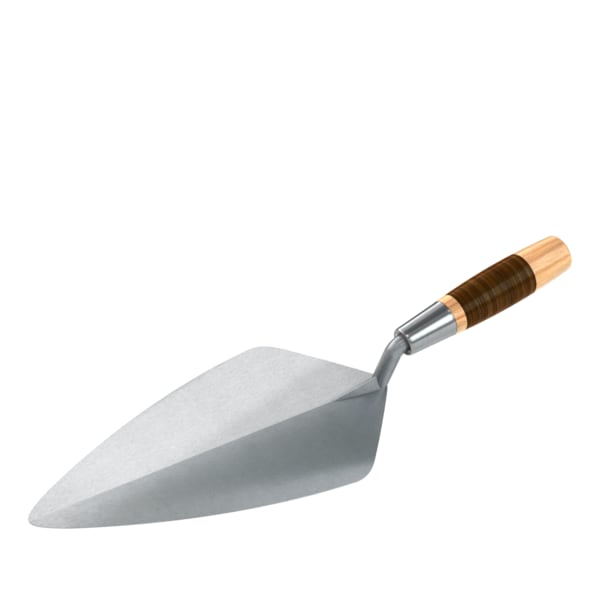 Bon Tool Bon 72-575 Brick Trowel Forged 12" Narrow London Leather Handle - 72-575