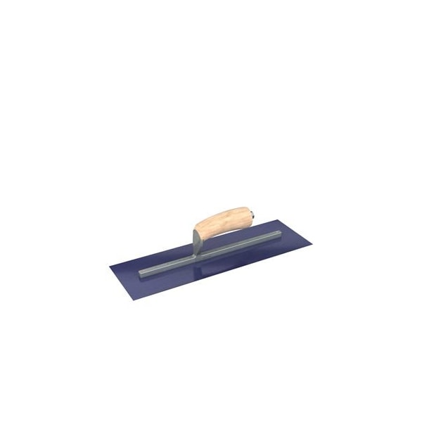 Steel City Trowels By Bon Bon 66-181 Finish Trowel, Square, Blue Steel, 16 X 5, Wood - 66-181