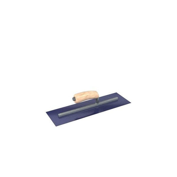 Steel City Trowels By Bon Bon 66-181 Finish Trowel, Square, Blue Steel, 16 X 5, Wood - 66-181