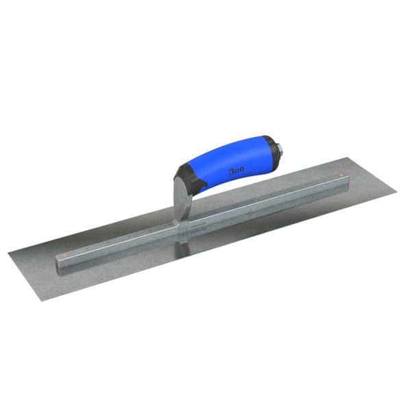 Steel City Trowels By Bon Finish Trowel, Square, Carbon Steel, 18 X 4, Comfort Grip - 67-240