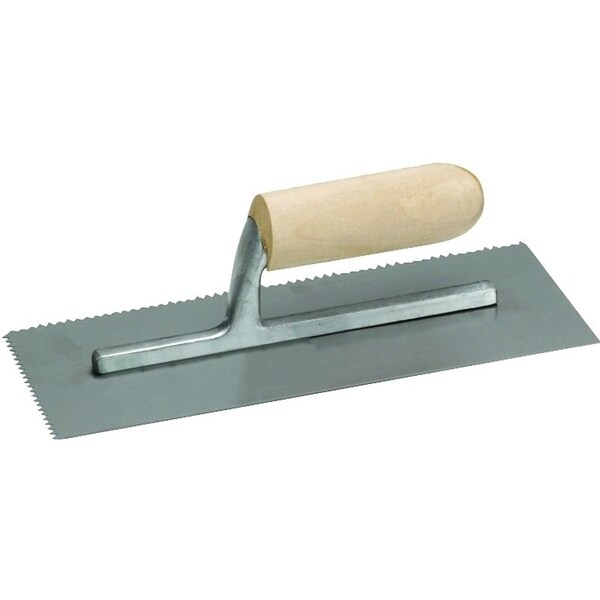 Marshalltown QLT Trowel, 11 in L, 412 in W, V Notch, Straight Handle - 971