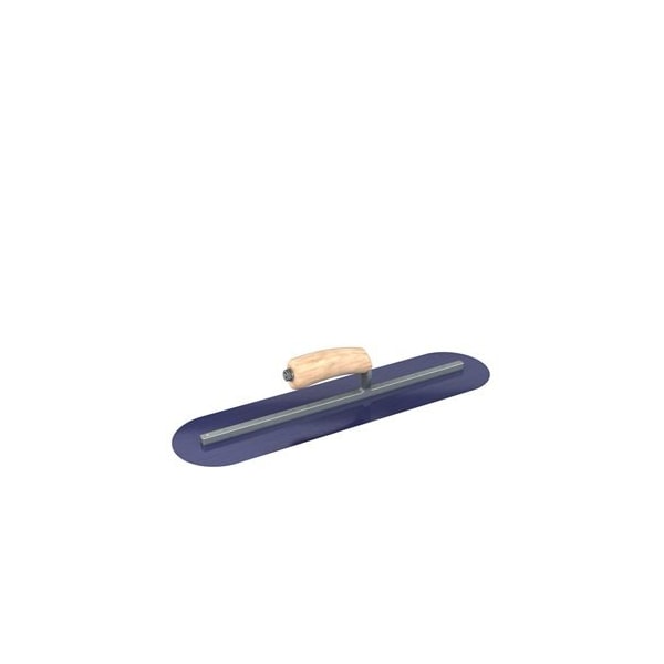 Steel City Trowels By Bon Bon 66-156 Finish Trowel, Round, Blue Steel, 20 X 5, Wood - 66-156
