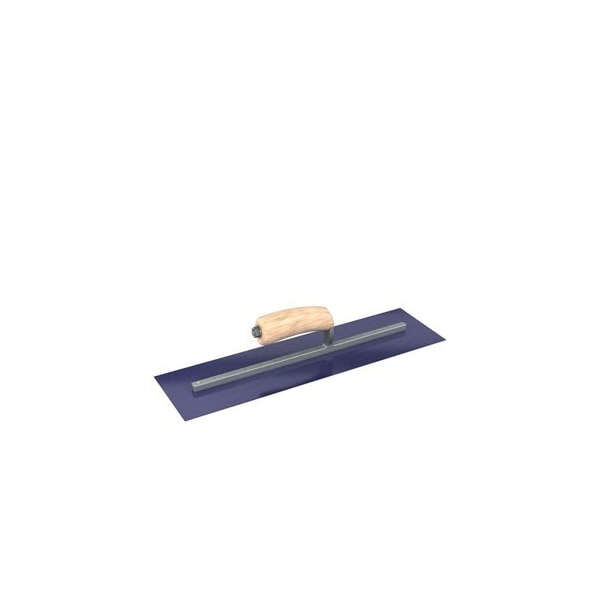 Steel City Trowels By Bon Bon 66-183 Finish Trowel, Square, Blue Steel, 18 X 5, Wood - 66-183