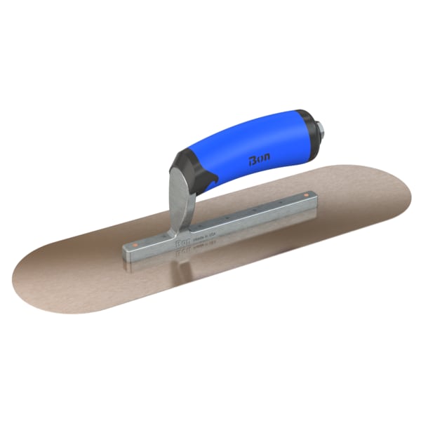 Steel City Trowels By Bon Bon 67-105 Pool Trowel, Golden Stainless, 14 X 4, Comfort Grip - 67-105