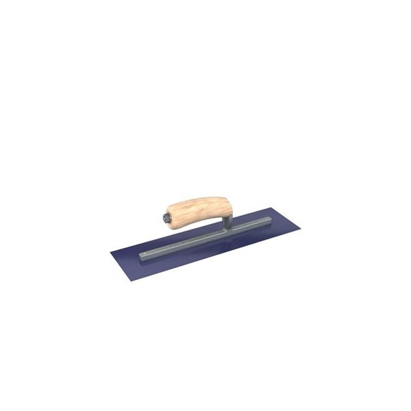 Steel City Trowels By Bon Bon 66-178 Finish Trowel, Square, Blue Steel, 14 X 4, Wood - 66-178