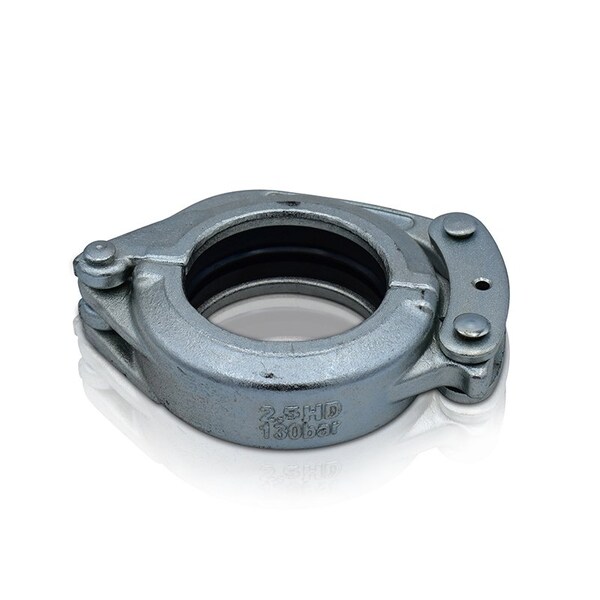 Concrete Pump Supply 2.5'' Heavy Duty Coupling, Forged, Non-Adjustable, w/Gasket - C25SDA