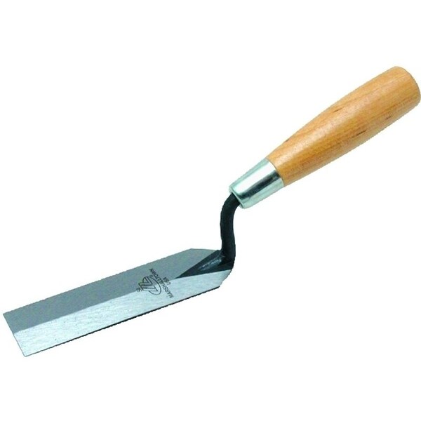 Marshalltown Margin Trowel, 5 in L Blade, 1-1/2 in W Blade, HCS Blade, Wood Handle - 54