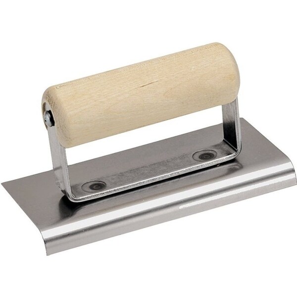 Marshalltown Hand Edger, 6 in L Blade, 3-1/2 in W Blade, Stainless Steel Blade, 1/2 in Lip, 3/8 in Lip Radius - CE505S