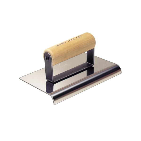 Kraft Tool Stainless Steel Cement Edg, 8" x 8" 1/8"R - CF105