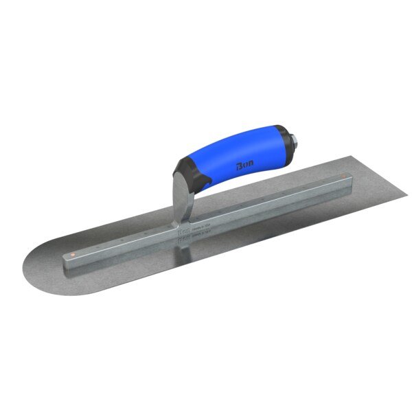 Steel City Trowels By Bon el, Square/Round End, Carbon Steel, 16 X 4, Comfort Grip - 67-261