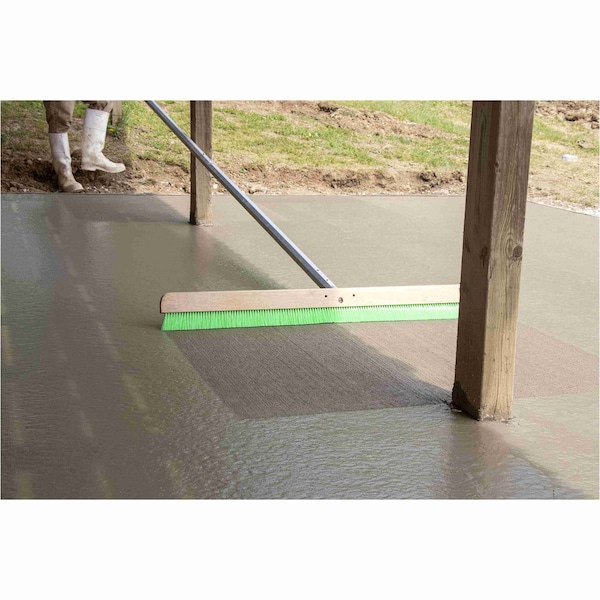 Marshalltown Wood Backed Concrete Brooms, Nylon Concrete Broom, Texture Broom, 48 inch Broom - 6562