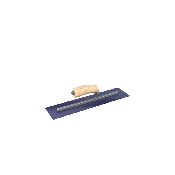 Steel City Trowels By Bon Bon 66-180 Finish Trowel, Square, Blue Steel, 16 X 4, Wood - 66-180