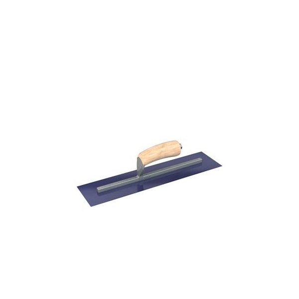 Steel City Trowels By Bon Bon 66-180 Finish Trowel, Square, Blue Steel, 16 X 4, Wood - 66-180