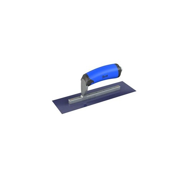 Bon Tool Blue Steel Finsihing Trowel - Square End - 10" x 3" with Comfort Wave Handle - 67-172