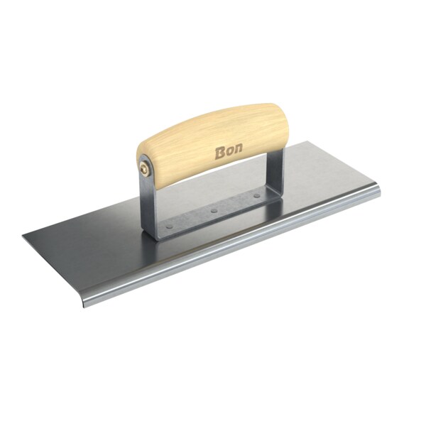 Bon Tool Edger, Stainless Steel 10" X 3 1/2", 1/4" Radius X 3/8" Lip Wood Handle - 12-458