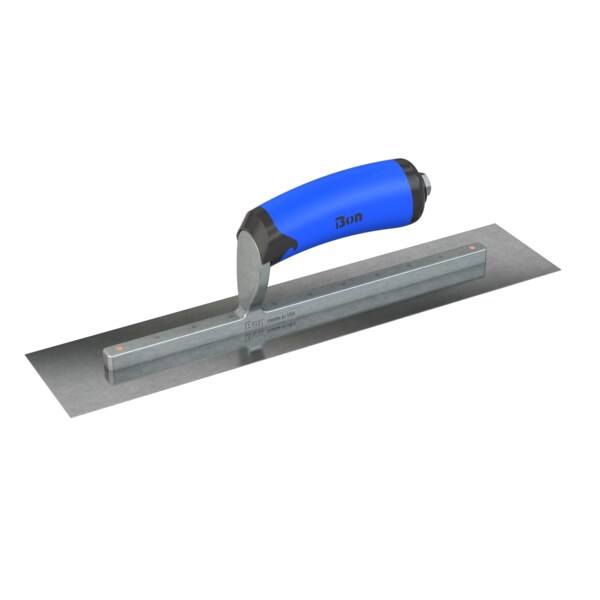 Steel City Trowels By Bon Finish Trowel, Square, Carbon Steel, 14 X 3, Comfort Grip - 67-227