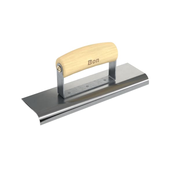 Bon Tool Edger, Stainless Steel 9" X 2 1/2", 1/2" Radius X 5/8" Lip Wood Handle - 12-453