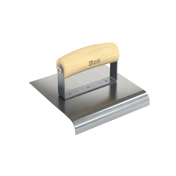 Bon Tool Edger, Stainless Steel 6" X 6", 3/4" Radius X 7/8" Lip Wood Handle - 12-452