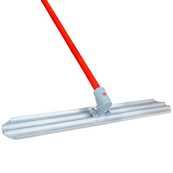 Tomahawk Power 48x8 Round End Bull Float Blade 18' Handle Concrete Finishing Tool - TBF48